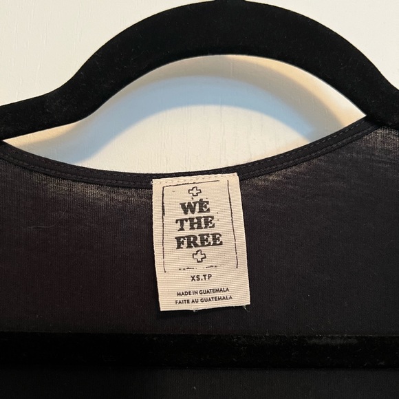 We The Free Free People Knot Me Tee in Black - Picture 3 of 7